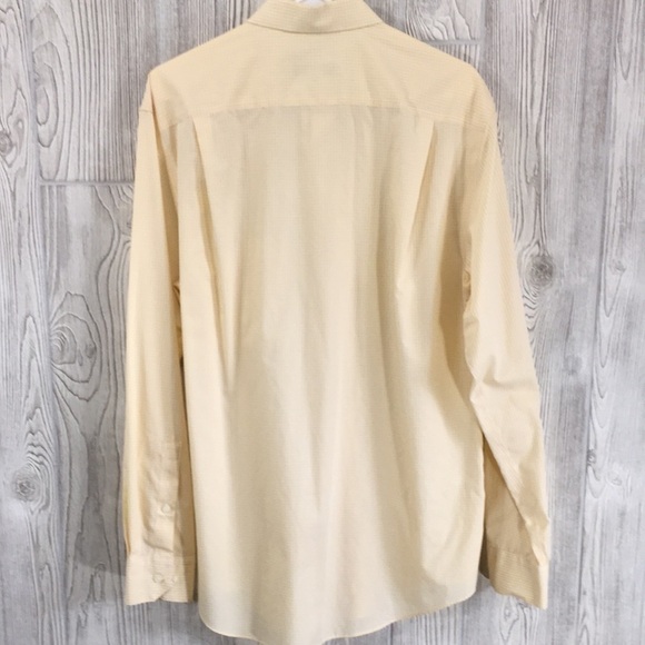Pronto Uomo Non Iron Modern Fit Yellow Checkered Size Large - Picture 4 of 6